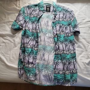 Palm tree button up